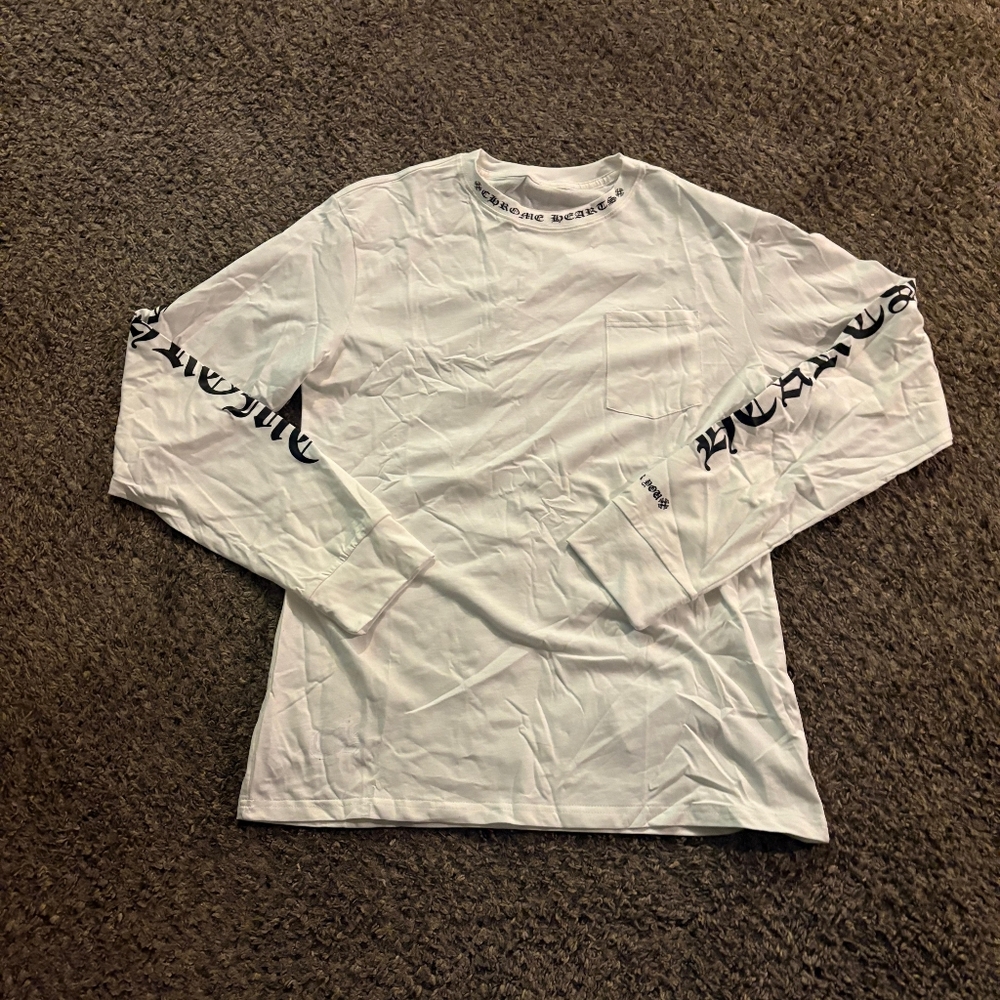 Chrome Hearts Neck Logo Long-Sleeve T-Shirt 'White'